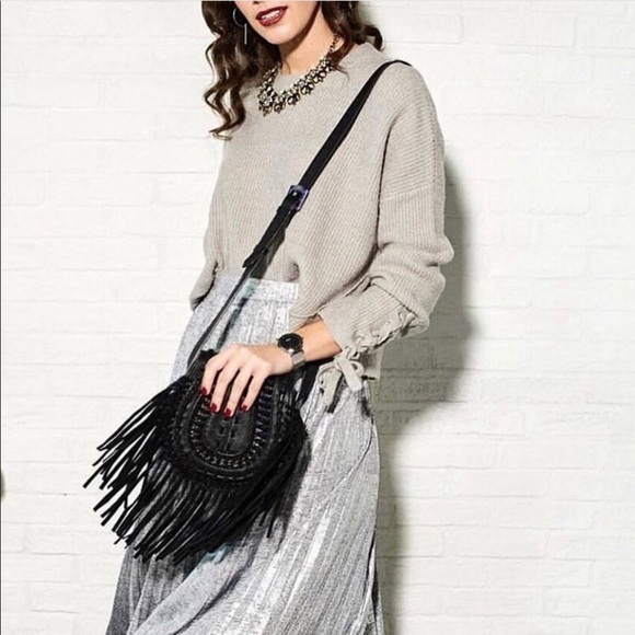 Aimee Kestenberg Handbags - RARE Genny Fringe Saddle Leather Crossbody
